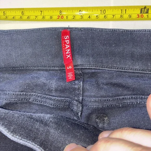 Spanx Stretch Jeans Women’s Size L Black Jeggings - Picture 4 of 13